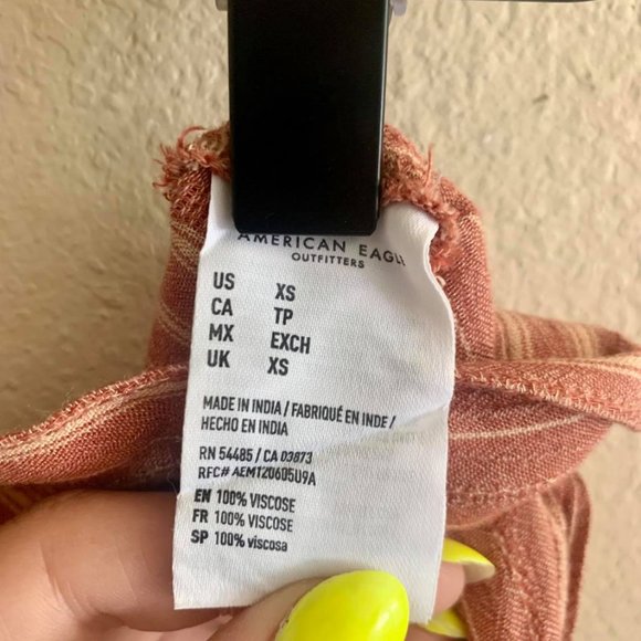 Striped tie front mini skirt - Picture 6 of 7